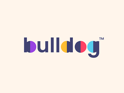 bulldog brand bull bulldog clever colorful colors creative design dog finance growth invest logo minimal simple