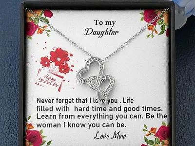 Shineon massage card card customtshirt design jewelry massage card necklace typography