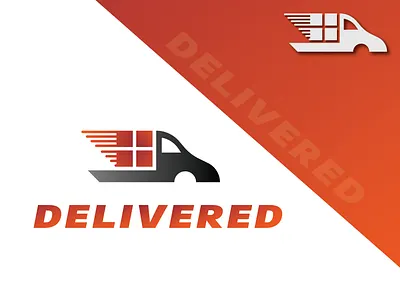 Delivered Logo app logo design caring delivery design home delivery iconic logo illustration logo parcels vector
