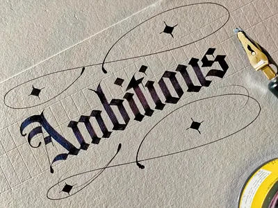 Ambitious calligraphy calligraphy and lettering artist calligraphy artist calligraphy font calligraphy logo handwritten font handwrittenfont illustration karma tattoo design typography ux vector