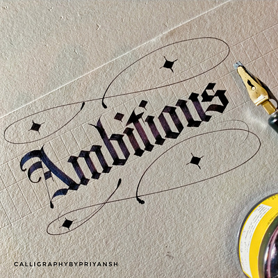 Ambitious calligraphy calligraphy and lettering artist calligraphy artist calligraphy font calligraphy logo handwritten font handwrittenfont illustration karma tattoo design typography ux vector