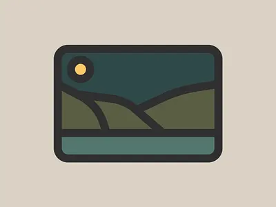 Outdoor scene adventure badge brand design draw drawing graphic design identity illustrate illustration lake logo mountains natuew outdoors