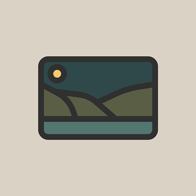Outdoor scene adventure badge brand design draw drawing graphic design identity illustrate illustration lake logo mountains natuew outdoors
