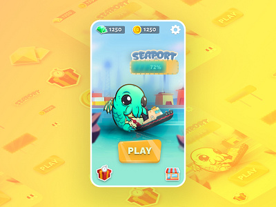 Game interface design for phone 2021 2d 2d game game gui illustrator main screen game ui ux