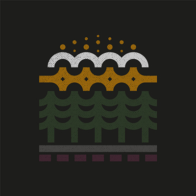 Trees and stars badge brand design draw drawing forest graphic design icon identity illustrate illustration logo nature outdoors stars trees woods