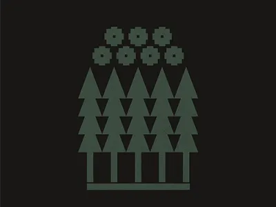 Night time forest badge brand design draw drawing forest graphic design identity illustrate illustration logo night time outdoors print trees woods