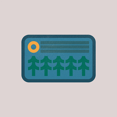Forest patch badge brand design draw drawing forest graphic design icon identity illustrate illustration logo outdoors sun trees