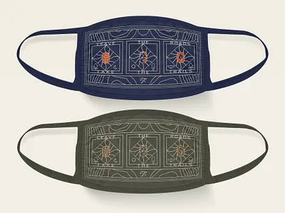 Mask Design | The Tree Center apparel badge brand clothing design face label lettering line lineart mask mockup national national park nature outdoor retro southwestern vintage wear