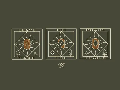 Take the Trails | The Tree Center adventure apparel artwork bandana branding co identity illustration logo mountain national nature nature illustration outdoor park quote roadmap roads supply trails