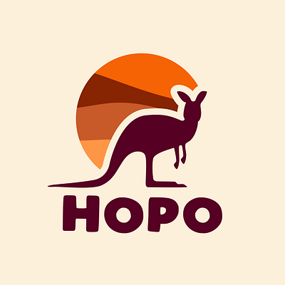 Kangaroo Logo dailylogo dailylogochallenge day 19 hopo kangeroo logo vector