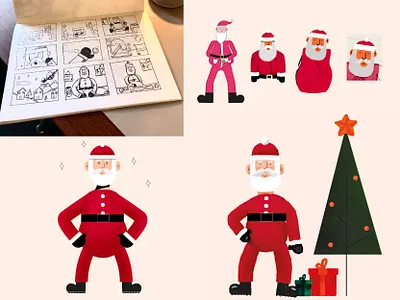 Cheeky Santa progression animation apple pencil applepencil art branding characterdesign christmas design drawing festive graphic graphicdesign graphics illustration illustrator pencil drawing photoshop santa sketch