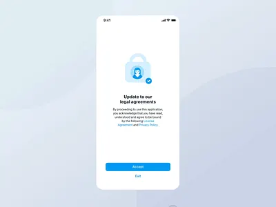 Animation to update agreements aftereffects animate animation app argeement design gif icons introduction ios mobile onboarding ui welcome screen