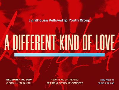 A different kind of love ad banner canva christian concert design poster