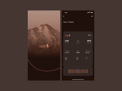 Singapore Airline - Ticket UI Design Concept adobexd dart design minimal design mobile design plane ticket singapore airline ticket airline ticket design ui design