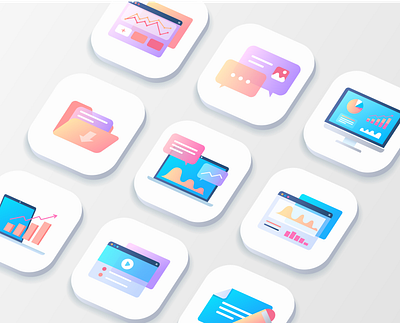 web icons gradient app branding data design file gradient icon icon design icons iconset illustration laptop vector vectors web webdesign website website design