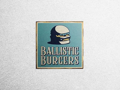 Branding: Ballistic Burgers Logo Merch Design graphic art logodesign