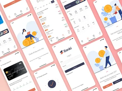 Banki Project bank banking design app finance ui ux