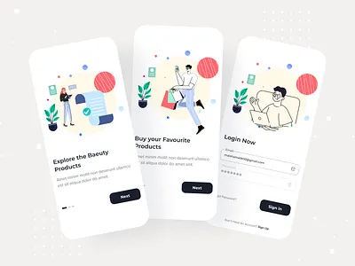 Beauty Product App androiddesign app appareldesigner deaigner designinpiration dribbbleshot interface interfaces ios mobileapplications onboarding onboarding screen onboarding ui ui ui ux uidesign uiux uiuxdesigner ux