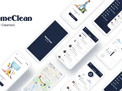 App for Cleaners cleaners cleaning app design mobile mobile app mobile app design ui ux