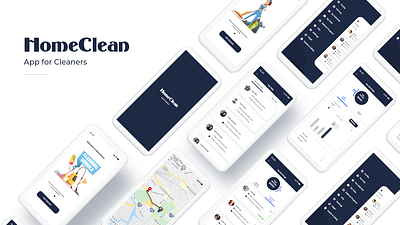 App for Cleaners cleaners cleaning app design mobile mobile app mobile app design ui ux