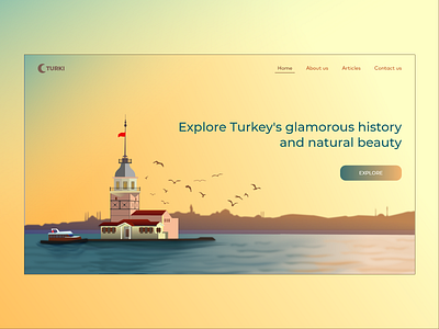 DailyUI #003 - Landing Page daily 100 challenge daily ui dailyui dailyui003 dailyuichallenge exploreturkey landingpage landingpagedesign landingpages travel travellandingpage ui