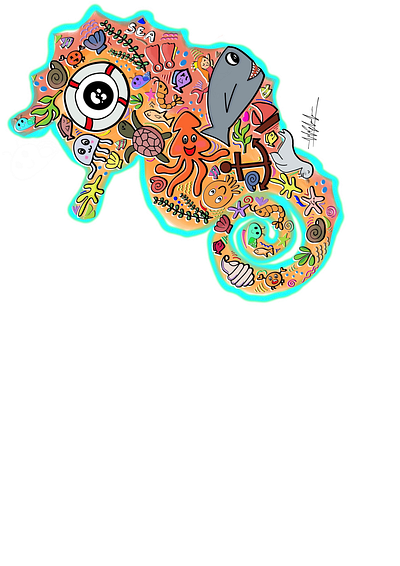 Seahorse Doodle autodesk design doodle doodleart doodles doodling draw illustration illustrator justlikedoodle sea seahorse