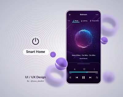 A Concept Design for Smart Home app app application design flat smarthome ui ux