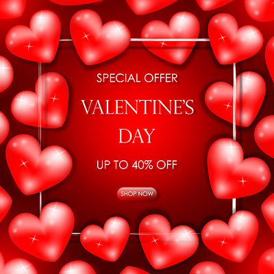 Banner "Special offer for Valentine's Day " 2021 design illustration special offer valentine day valentines vector