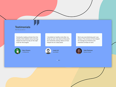 Testimonial UI screen adobe design design thinking figma minimal typography ui user interface design ux visual design web