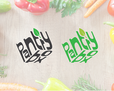 Pantrybox Logo (unchosen) box logo branding delivery box design flat grocery grocery app grocery online illustrator logo online shop vector vegetarian