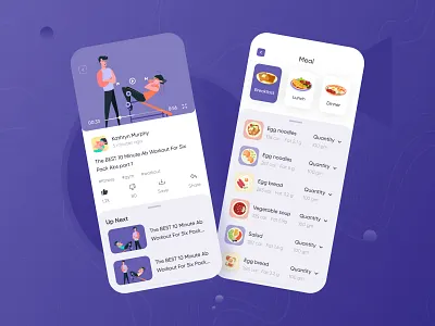 FitMe app avater body fitness fitness app graphics gym app gym logo icon set icons mobile sirana ui ux