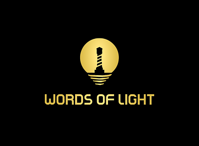 Words of Light - Logo for Website brand design branding christian design gradient harbor lamp logo logo design logotype peace relief religion religious website website logo