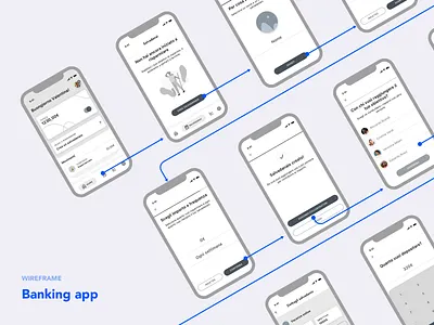 Banking app • Wireframes banking bankingapp usability ux ux design wireframe wireframe design