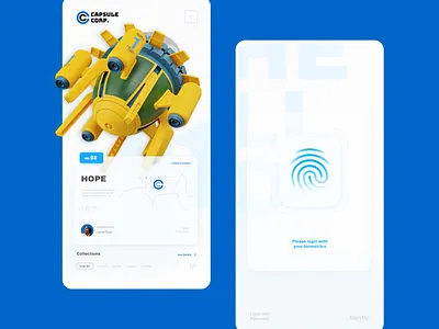 [CAPSULE CORP Re:Brand] UI Design anime experiment graphic design minimalist simple ui ui design uiux uiuxdesign webdesign website