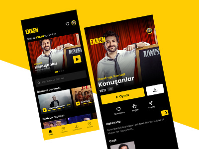 Exxen Video Streaming App UI app application design exxen graphic interface mobile photoshop redesign ui ux