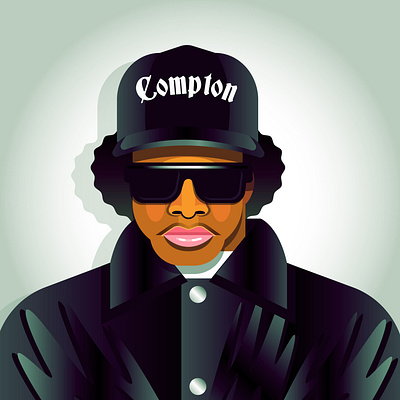 Eazy-E 90s art compton digital art eazy eazy e eazy e fan art fuck the police illustration music nwa portrait print rap rapper straight outta compton vector vector illustration