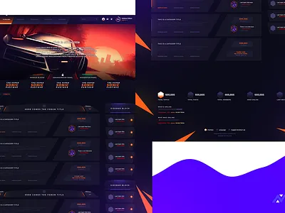 The Supersonic Theme - IPS Template by nEx.perts Team adobe dark design designer esports forum game gaming gaming website invision new orange photoshop rocketleague webdesign