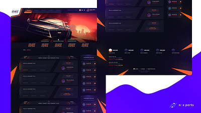 The Supersonic Theme - IPS Template by nEx.perts Team adobe dark design designer esports forum game gaming gaming website invision new orange photoshop rocketleague webdesign