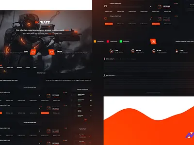 iN.iTiATE - IPS Template by nEx.perts Team adobe dark design designer forum game gaming gaming website invision new photoshop webdesign