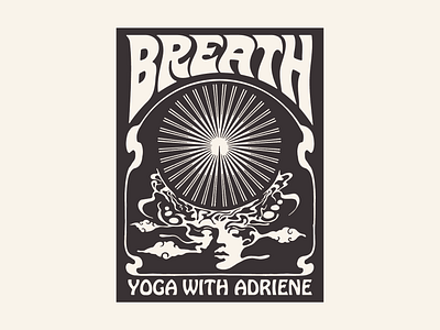 Yoga With Adriene Apparel Design apparel brand identity branding graphic design hand drawn illustration poster design t shirt design typography vector vintage yoga logo