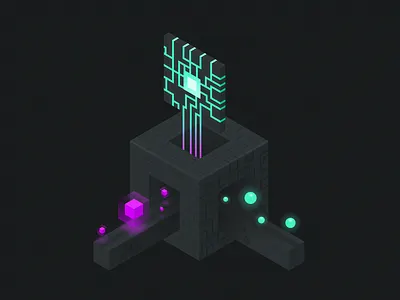 Isometric Tech Illustration abstract data design illustration isometric modern tech tutorial youtube