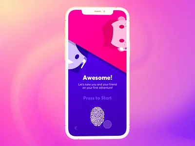 Pairplay. Interaction animation app fingerprint headphones interaction kids mobile principle ui ux
