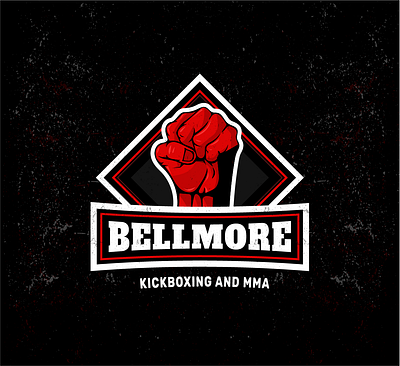 Bellmore Kickboxing and MMA branding design identity illustration kickboxing logo logo design mma sketch sports typography ui