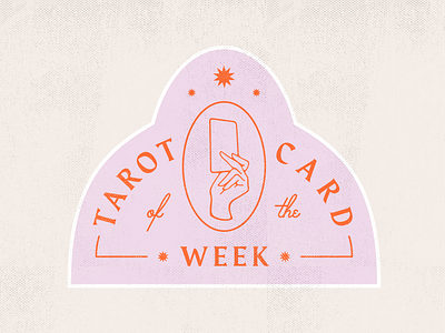 Tarot Card of the Week badge badge design badges branding design logo typography