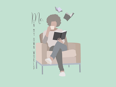 Woman Reading a Book book illustration character design characterdesign design flat design flat illustration illustration illustrator woman reading