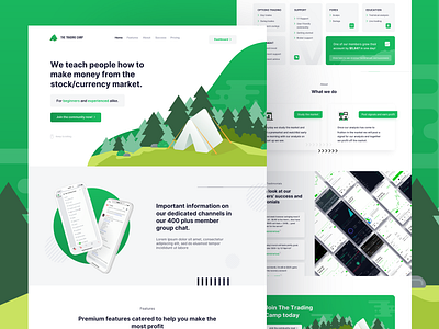 The Trading Camp Site app art design graphic design minimal ui ux vector web website