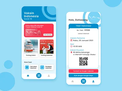 Vaccine Covid-19 App application blue mobile uidesign vaccine