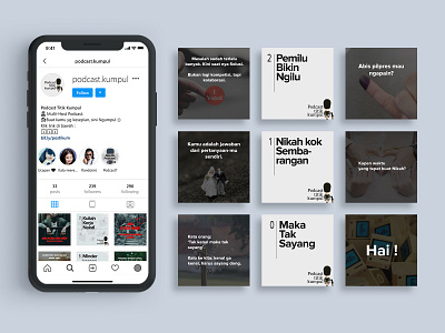 'Podcast Titik Kumpul' Instagram Account branding digital graphic design instagram instagram post instagram template social media