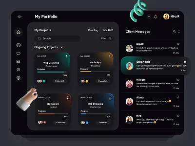 Design Courses Darshboard Design admin app dark mode dark theme dashboad design finance financial interface uiux ux