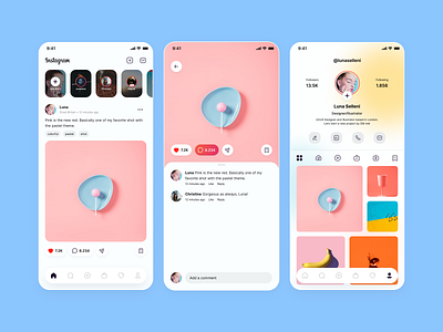 Instagram Redesign Concept app appdesign appdesigner design ui ui design uidesign uiux user interface ux ux design uxdesign